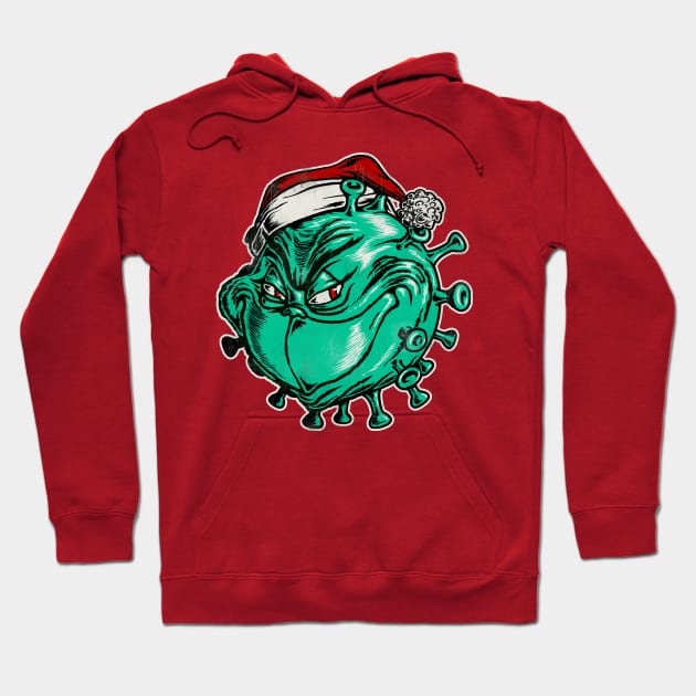 Merry Christmas from Coronavirus Hoodie by ZlaGo